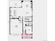 Layout of the home's first floor, showcasing the kitchen, great room, dining area, and garage at 7279 Prairie Sage Pl, Littleton, CO 80125