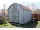 Large backyard shed provides ample storage space and a stylish touch at 1730 W 51St Ave, Denver, CO 80221