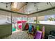 Covered patio with outdoor seating and a view of the neighborhood at 10474 W Purgatoire Peak, Littleton, CO 80127