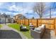 Outdoor living space with artificial grass at 3050 N Marion St, Denver, CO 80205