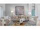 Cozy living room with a comfortable sofa, decorative pillows, and modern art at 3050 N Marion St, Denver, CO 80205