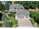 Charming two-story home with a well-manicured front yard and three-car garage, exuding curb appeal at 8229 Cottongrass Ct, Castle Pines, CO 80108