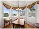 Bright dining room with large windows offering scenic views and a classic chandelier at 5329 Pinyon Jay Rd, Parker, CO 80134
