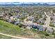 Overhead view of a serene neighborhood with tree-lined streets and well-maintained homes at 5400 S Quail Way, Littleton, CO 80127
