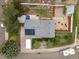Aerial view showcasing solar panels and well-designed outdoor area at 19093 W 61St Pl, Golden, CO 80403