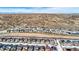 A high-definition aerial view of a residential community, showcasing the landscape at 6066 Leilani Dr, Castle Rock, CO 80108