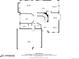 First floor plan showing the layout of the kitchen, living room, dining area, and garage at 26764 E Canyon Ave, Aurora, CO 80016