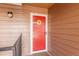 Inviting front door with a decorative sunflower accent and stylish exterior at 4899 S Dudley St # 14F, Littleton, CO 80123