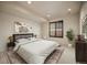Comfortable bedroom with neutral decor, natural light and modern accents at 4415 Echo Ct, Larkspur, CO 80118