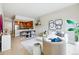 Stylish living room with an open floor plan, wood floors, and modern furniture at 1975 N Grant St # 810, Denver, CO 80203