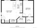 Detailed floor plan showcasing the layout of the home, including the living room, kitchen, bedroom, and bath at 8701 Huron St # 5-210, Thornton, CO 80260