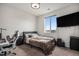 Bright bedroom features a comfortable bed, and a great view at 1408 Brookfield Pl, Lafayette, CO 80026