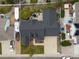 Aerial view of a single-Gathering home featuring a spacious backyard with a trampoline and patio area at 5708 Wetland Loop, Frederick, CO 80504