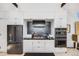 Sleek kitchen features stainless steel appliances, white cabinetry, and a modern design at 2801 Lawrence St, Denver, CO 80205