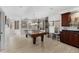Basement game room with pool table and bar area at 967 Country Club Pkwy, Castle Rock, CO 80108