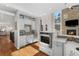 Modern kitchen features a built-in microwave, dishwasher, and a warming drawer at 967 Country Club Pkwy, Castle Rock, CO 80108