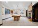 Finished basement with pool table, stone fireplace, and recessed lighting; great for entertainment at 5375 Twilight Way, Parker, CO 80134