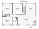 Detailed floor plan showcasing the layout of the bedrooms, kitchen, living room, and entry area for easy visualization at 4933 W 61St Ave, Arvada, CO 80003