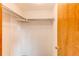 Interior of closet featuring rod for hanging clothes and shelving, lit by overhead lighting at 495 Bexley St, Highlands Ranch, CO 80126