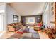 Bright, spacious living room featuring hardwood floors, neutral colors, and large windows with custom window seats at 11651 E Yale Way, Aurora, CO 80014