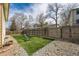 Backyard features artificial turf, a hammock for relaxing, and a wooden fence for privacy at 8571 S Estes St, Littleton, CO 80128