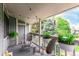 Charming outdoor patio space with comfortable seating and stylish decor at 8335 Fairmount Dr # 10-208, Denver, CO 80247