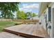 Large wooden deck overlooks a spacious fenced backyard at 4759 S Xenophon St, Morrison, CO 80465