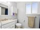 Cozy bathroom features vanity sink and medicine cabinet at 4759 S Xenophon St, Morrison, CO 80465