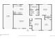 First floor plan of the home, revealing an efficient layout with a living room, kitchen, bedrooms, and an attached garage at 4759 S Xenophon St, Morrison, CO 80465