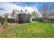 Backyard features a lush lawn, a wooden fence, and a raised garden area at 833 Osceola St, Denver, CO 80204