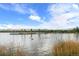 Picturesque lake view with ducks swimming, lush greenery, and a pier under a partly cloudy sky at 1331 Osceola St, Denver, CO 80204