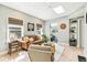 Stylish living room with a skylight, comfortable seating, and modern decor at 3625 W 9Th Ave, Denver, CO 80204