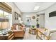 Bright living room with skylight, stylish furnishings, and hardwood floors at 3625 W 9Th Ave, Denver, CO 80204