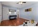 Charming living room featuring hardwood floors and a contemporary design at 653 S Main St, Elizabeth, CO 80107