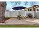 Cozy backyard with a brick patio, and a new grill for summer fun at 3337 Decatur St, Denver, CO 80211
