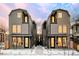 Stunning exterior view of modern townhomes with unique architectural design at 277 S Jackson St, Denver, CO 80209
