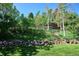 Beautiful backyard landscaping with a rock wall, steps and mature trees providing shade and character at 7822 W Ottawa Pl, Littleton, CO 80128