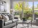 Relaxing living room features large windows and comfortable seating with beautiful neighborhood views at 5995 Estes St, Arvada, CO 80004