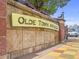 Welcome to Olde Town Arvada, signified by this decorative stone entrance sign at 5995 Estes St, Arvada, CO 80004