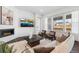Bright living room with a modern fireplace, stylish decor, and large windows at 17163 Desert Wine Trl, Parker, CO 80134