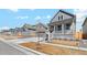Street view of attractive homes with varied architectural styles and well-kept front yards on a sunny day at 17163 Desert Wine Trl, Parker, CO 80134