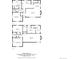 Detailed floor plan showcasing the layout of the bedrooms, bathrooms, living spaces, and kitchen at 3540 Vrain St, Denver, CO 80212