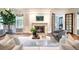 Living room with fireplace and French doors at 869 Vine St, Denver, CO 80206
