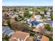 Aerial view of the neighborhood with lush trees and varied rooftops at 2484 E 101St Ct, Thornton, CO 80229