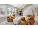 Living room with leather armchairs and a coffee table at 6269 S Coventry E Ln, Littleton, CO 80123