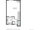 An expansive floorplan featuring an open layout with a spacious kitchen, living room, foyer and bath at 9105 Oberon Rd # 2, Arvada, CO 80004