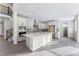 Open concept kitchen with large island and stainless steel appliances at 5723 Farrier Pt, Castle Rock, CO 80104