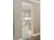 A peek into the luxurious bathroom with a soaking tub, walk-in shower, and stylish marble vanity at 3401 E Kentucky Ave, Denver, CO 80209