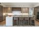Contemporary kitchen featuring a breakfast bar with seating, stainless steel appliances, and modern cabinetry at 3401 E Kentucky Ave, Denver, CO 80209