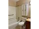 Bathroom featuring a shower/tub, toilet, vanity and medicine cabinet at 11318 Clermont Dr, Thornton, CO 80233
